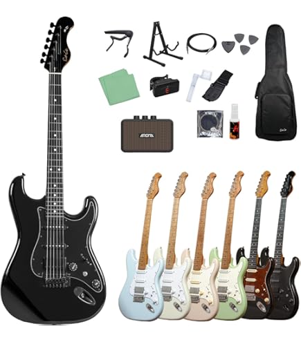 Amazon | PLAYTECH (プレイテック) エレキギター ST025 YELLOW